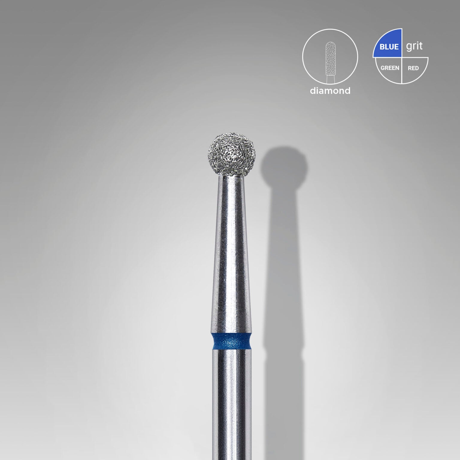 STALEKS Diamond nail drill bit ball blue EXPERT head diameter 2,7 mm