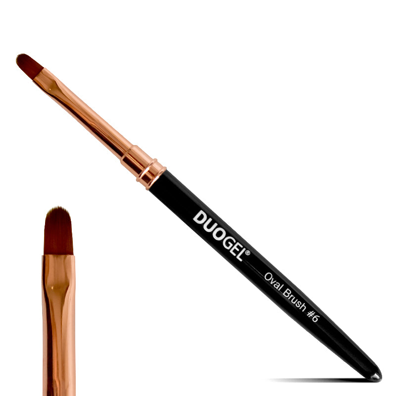 DUOGEL Gel Brush No. 6 Oval Black with CAP