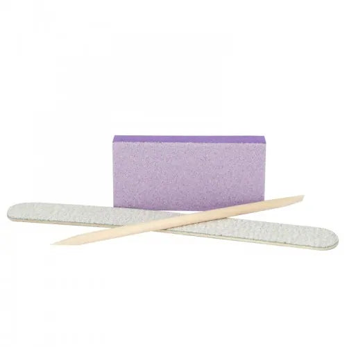 DUOGEL MANICURE SET one use BE SAFE (buffer, nail file, wooden stick)