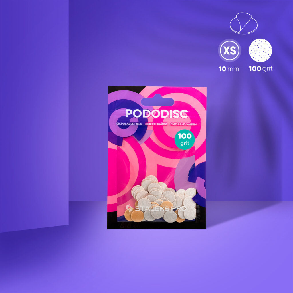 STALEKS Disposable White Files for Pedicure Disc PODODISC XS EXPERT (50 pcs) – PDF-10 Series