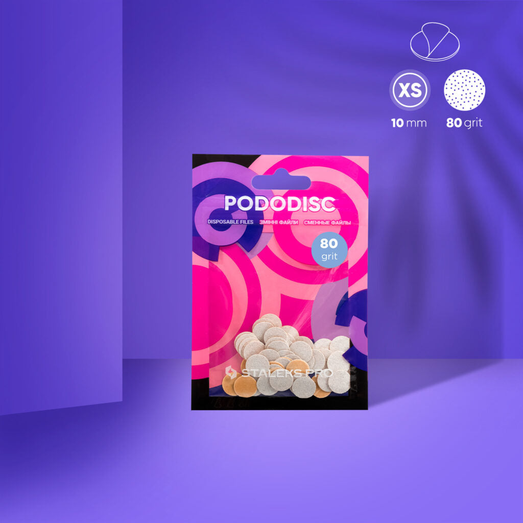 STALEKS Disposable White Files for Pedicure Disc PODODISC XS EXPERT (50 pcs) – PDF-10 Series