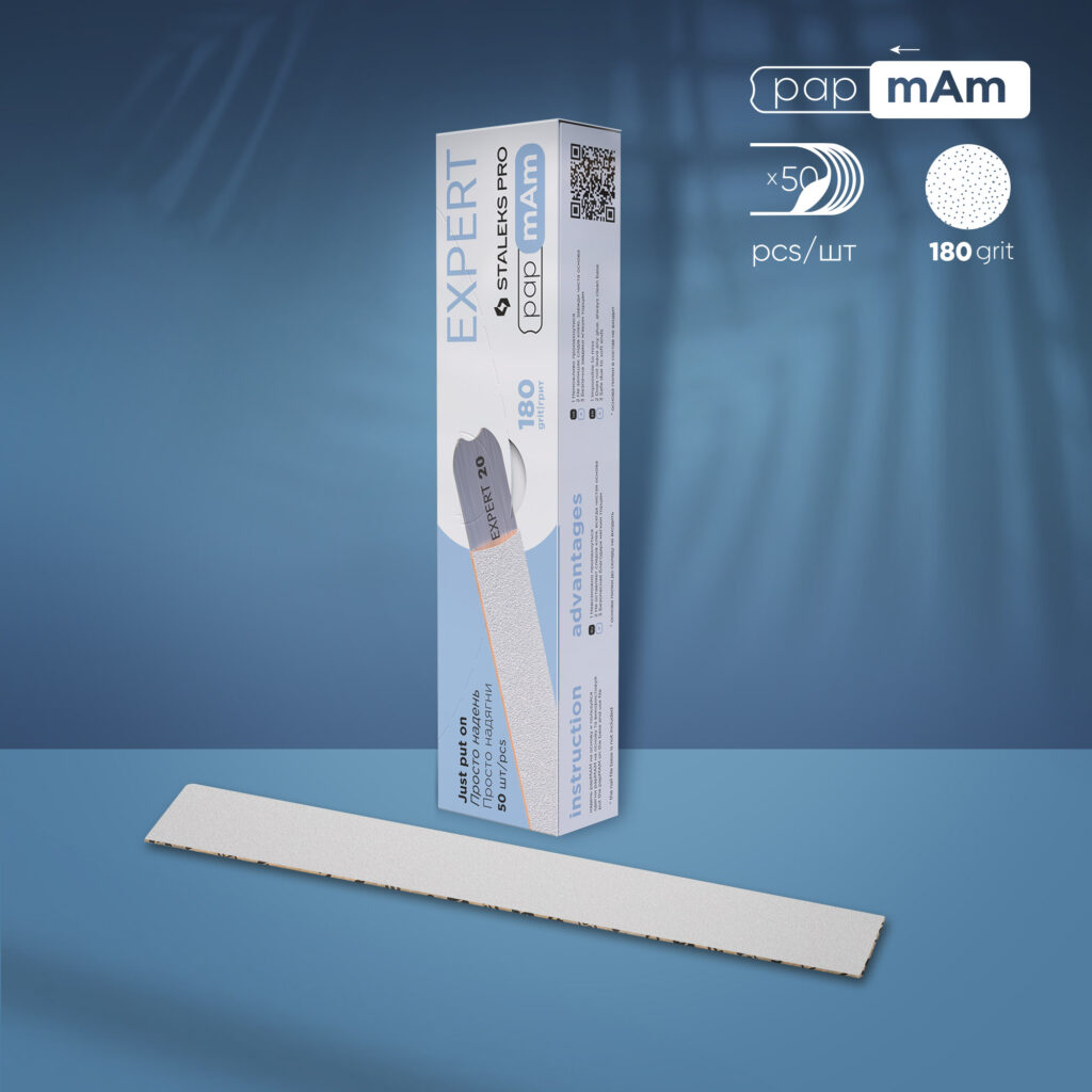 STALEKS Disposable white files papmAm EXPERT 22 180 grit (50 pcs)