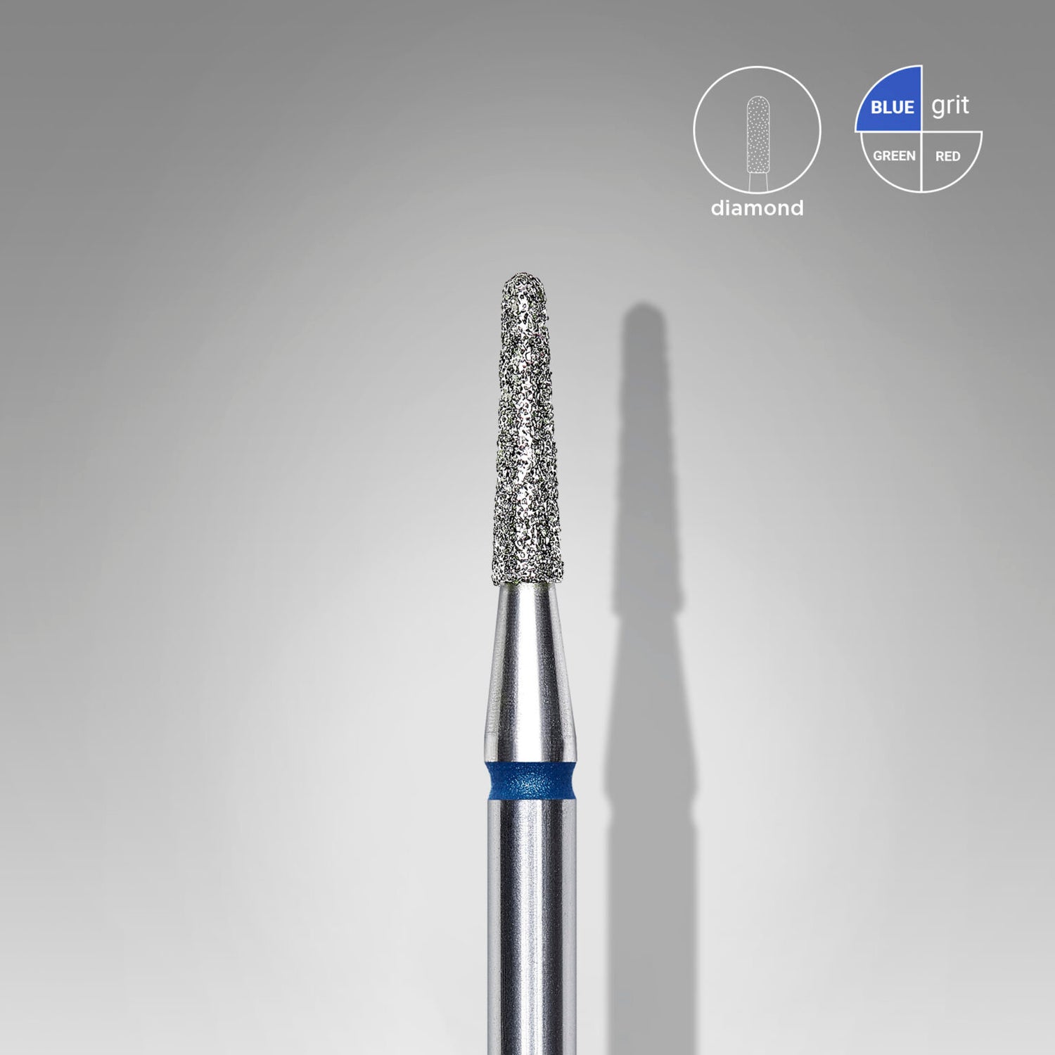 STALEKS Diamond nail drill bit frustum blue EXPERT head diameter 1,8 mm / working part 8 mm