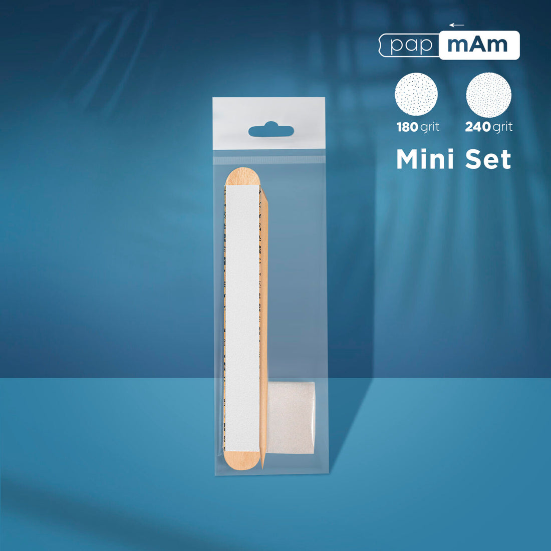 STALEKS Disposable set EXPERT 30 (papmAm Mix on a wooden base 100/180 grit, buff 180/240 grit, orange stick 110 mm)