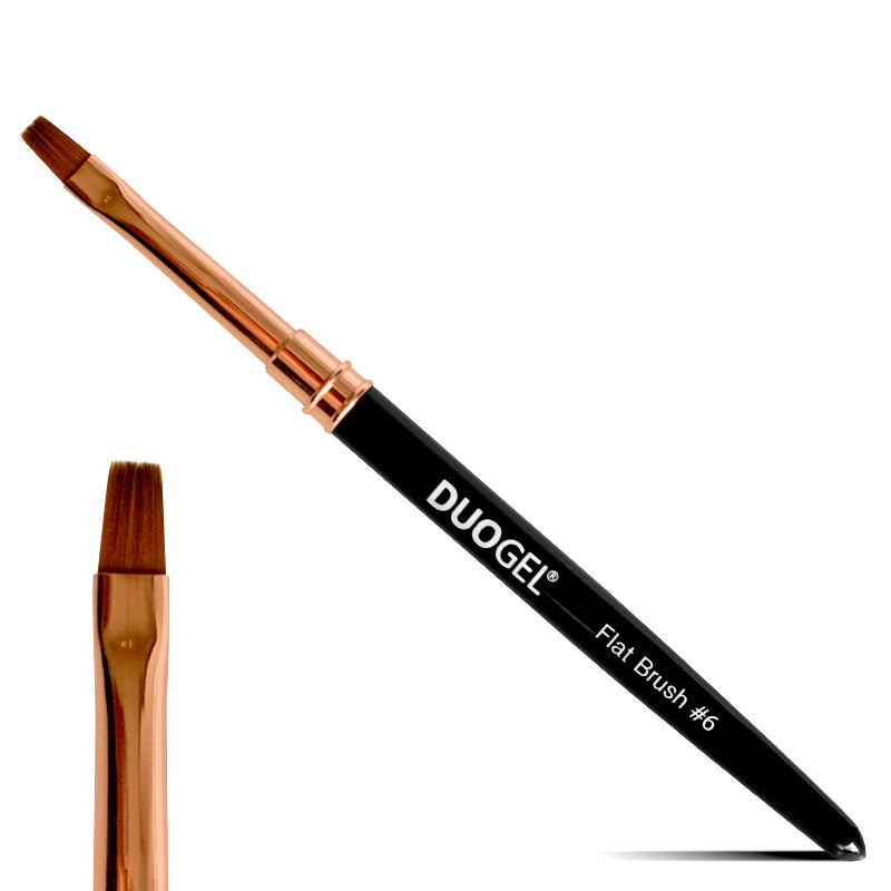 DUOGEL Gel Brush No. 6 Flat Black with CAP