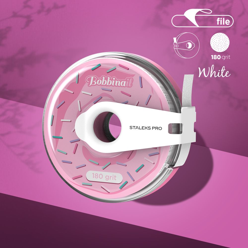 STALEKS Disposable white abrasive tape EXPERT 180 grit in a plastic case