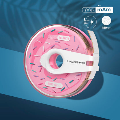 STALEKS Disposable white abrasive tape papmAm EXPERT 180 grit in a plastic case