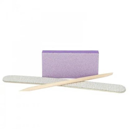 DUOGEL  MANICURE SET one use BE SAFE (buffer, nail file, wooden stick)