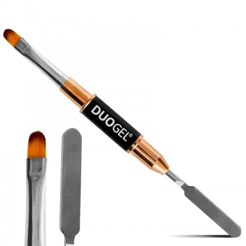 DUOGEL Gel Brush Gelocryl No. 8 - BLACK with spatula