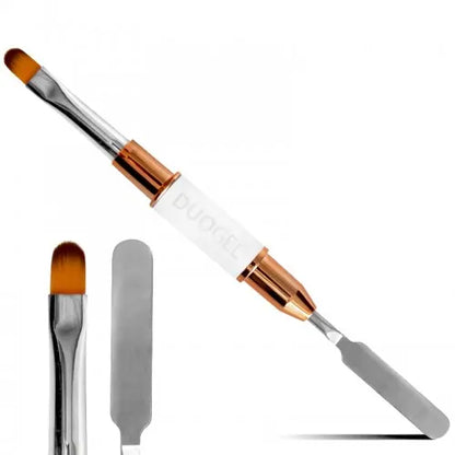 DUOGEL Gel Brush Gelocryl No. 8 - WHITE with spatula