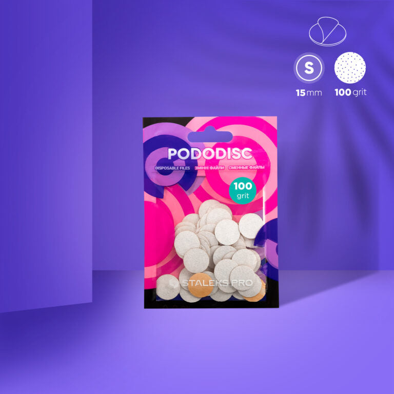 STALEKS Disposable White Files for Pedicure Disc PODODISC S EXPERT (50 pcs) – PDF-15 Series