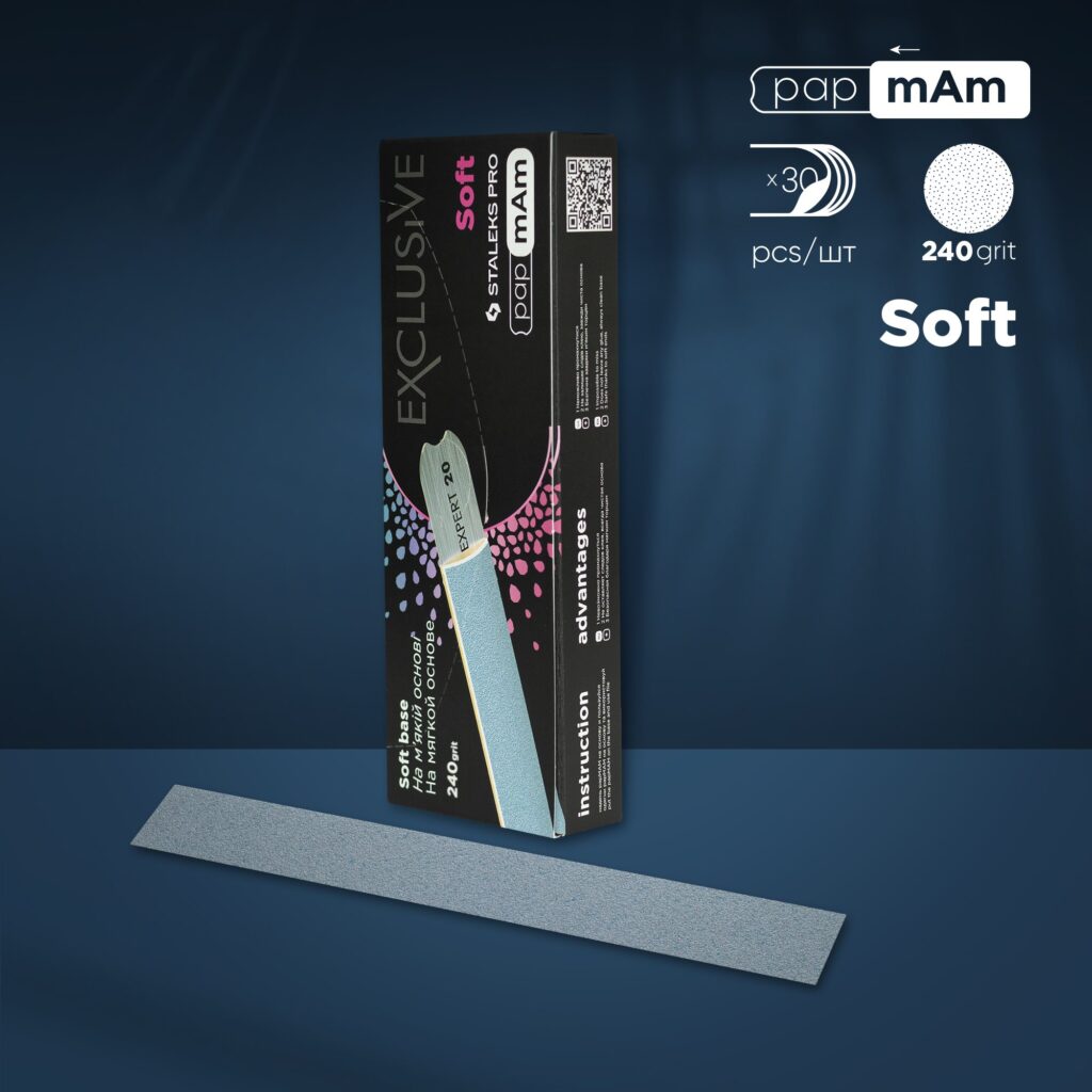 STALEKS Disposable files papmAm on soft foam layer EXCLUSIVE 20 240 grit (30 pcs)
